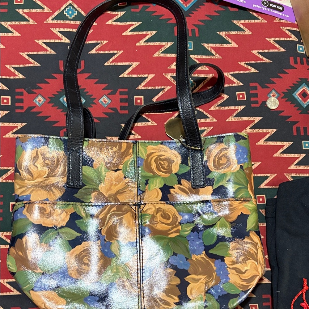 Floral Black and Brown Women's Bag